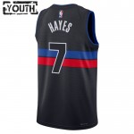 Maillot NBA Detroit Pistons Killian Hayes 7 Jordan 2022-23 Statement Edition Noir Swingman - Enfant